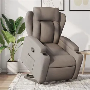 vidaXL Fauteuil inclinable taupe tissu pas cher