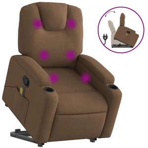 Comparateur de prix : vidaXL Vidaxl Fauteuil De Massage Inclinable Marron Tissu