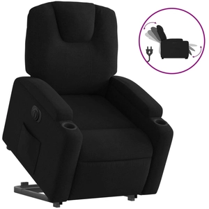vidaXL Fauteuil inclinable noir tissu pas cher