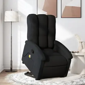vidaXL Fauteuil de massage inclinable Noir Tissu pas cher