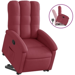 vidaXL Fauteuil inclinable rouge bordeaux tissu pas cher
