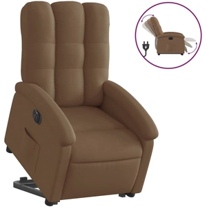 vidaXL Fauteuil inclinable Marron Tissu pas cher