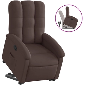 vidaXL Fauteuil inclinable marron foncé tissu pas cher