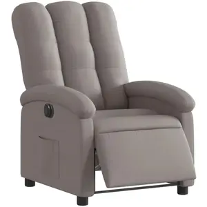 vidaXL Fauteuil inclinable électrique Taupe Tissu pas cher