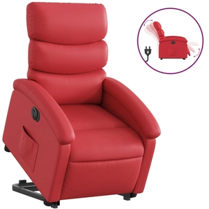 vidaXL Fauteuil inclinable Rouge Similicuir pas cher