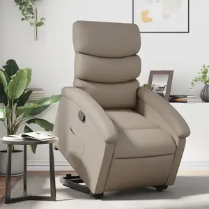 vidaXL Fauteuil inclinable Cappuccino Similicuir pas cher
