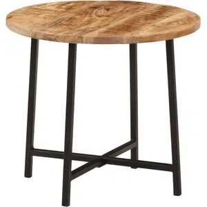 vidaXL Table basse 45x45x40 cm bois de manguier solide et fer pas cher