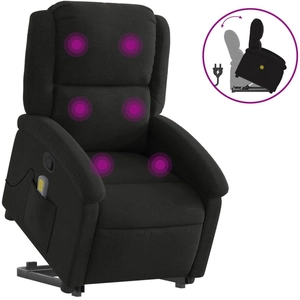 vidaXL Fauteuil de massage inclinable Noir Tissu pas cher