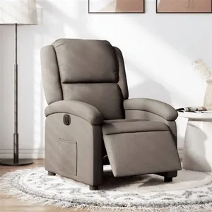 Comparateur de prix : vidaXL Fauteuil inclinable électrique Taupe Tissu