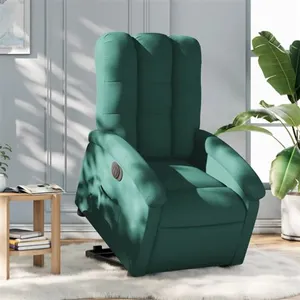 Comparateur de prix : vidaXL Fauteuil inclinable électrique vert foncé tissu