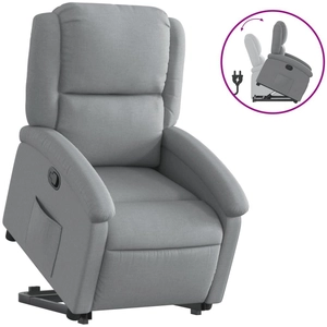 vidaXL Fauteuil inclinable Gris clair Tissu pas cher