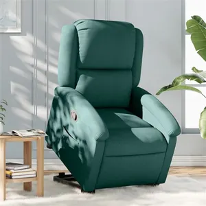 vidaXL Fauteuil inclinable vert foncé tissu pas cher
