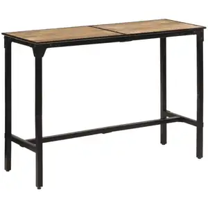 Vidaxl - Table de bar 150x55x107 cm bois de manguier massif brut Brun pas cher