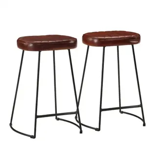 vidaXL Tabourets de bar lot de 2 marron foncé 41x29x62 cm pas cher