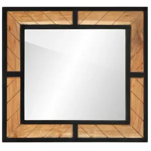 vidaXL Miroir de salle de bain 60x1x55 cm bois massif d'acacia pas cher