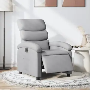 Comparateur de prix : vidaXL Fauteuil inclinable électrique Gris clair Tissu