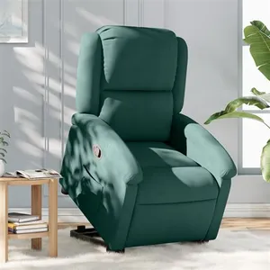 vidaXL Fauteuil inclinable Vert foncé Velours pas cher