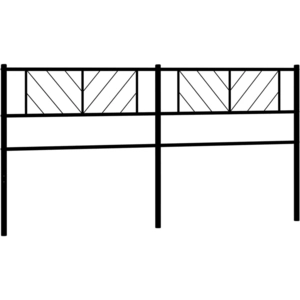 vidaXL Tête de lit métal noir 200 cm pas cher