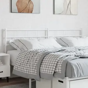 Comparateur de prix : vidaXL Tête de lit métal blanc 193 cm