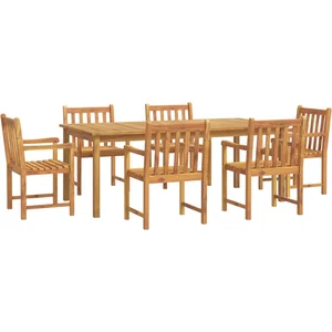 vidaXL Ensemble à manger de jardin 7 pcs Bois d'acacia solide pas cher