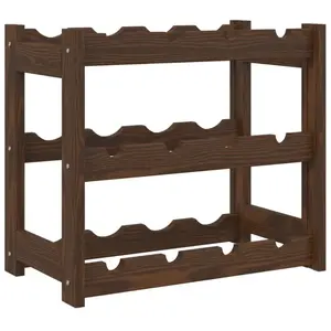 Comparateur de prix : vidaXL Casier à bouteilles pour 12 bouteilles marron bois pin solide