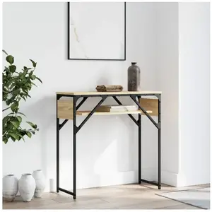 Comparateur de prix : vidaXL Table console avec étagère chêne sonoma 75x30x75 cm