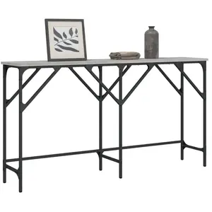 vidaXL Table console sonoma gris 140x29x75 cm bois d'ingénierie pas cher