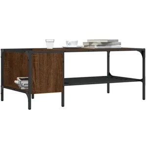vidaXL Table basse avec support chêne marron 100x51x40 cm pas cher