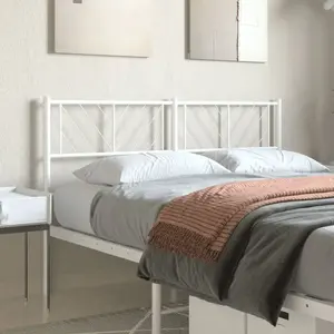 Comparateur de prix : vidaXL Tête de lit métal blanc 120 cm