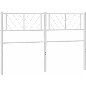 vidaXL Tête de lit métal blanc 150 cm pas cher