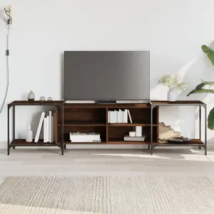 vidaXL Meuble TV chêne marron 203x37x50 cm bois d'ingénierie