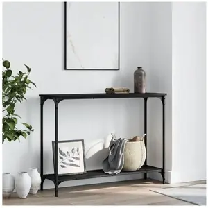 Comparateur de prix : vidaXL Table console noir 101x30,5x75 cm bois d'ingénierie