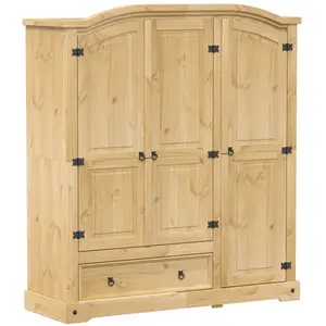 Comparateur de prix : vidaXL Garde-robe Corona 151,5x52x170 cm bois de pin massif