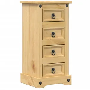 vidaXL Table de chevet Corona 35x32,5x74 cm bois de pin massif pas cher