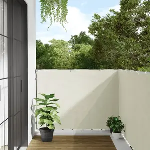 vidaXL Écran d'intimité de jardin blanc 400x120 cm PVC pas cher