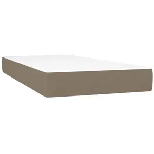 Comparateur de prix : vidaXL Matelas de lit à ressorts ensachés taupe 120x190x20 cm Tissu
