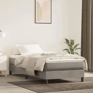 vidaXL Matelas de lit à ressorts ensachés gris clair 120x190x20 cm pas cher