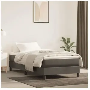vidaXL Matelas de lit à ressorts ensachés gris foncé 120x190x20 cm pas cher