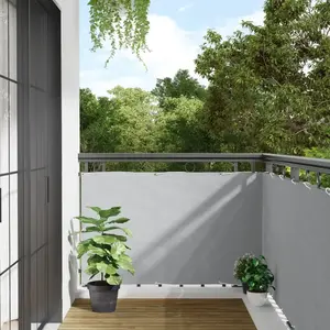 Comparateur de prix : vidaXL Vidaxl Écran D'intimité De Balcon Gris 400x90 Cm Pvc