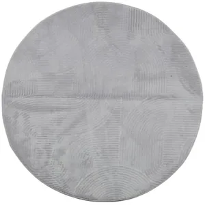 vidaXL Tapis IZA poils courts style scandinave gris Ø 120 cm pas cher