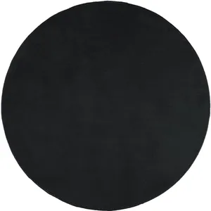 vidaXL Tapis OVIEDO à poils courts noir Ø 160 cm pas cher