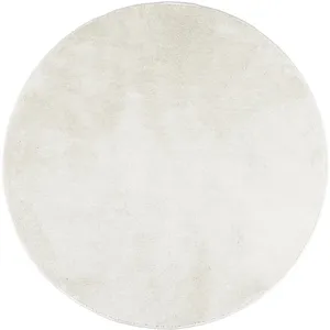 vidaXL Tapis OVIEDO à poils courts crème Ø 120 cm pas cher