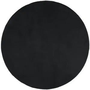 vidaXL Tapis OVIEDO à poils courts noir Ø 200 cm pas cher