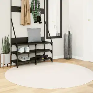 vidaXL Tapis OVIEDO à poils courts beige Ø 160 cmVendu parvidaxl-be