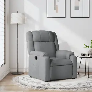 vidaXL Fauteuil inclinable Gris clair Tissu pas cher