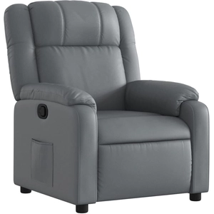 Non communiqué vidaXL Fauteuil inclinable Gris Similicuir pas cher