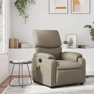 vidaXL Fauteuil de massage inclinable Cappuccino Similicuir pas cher