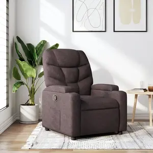 Comparateur de prix : vidaXL Vidaxl Fauteuil Inclinable Marron Foncé Tissu