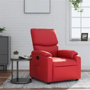 vidaXL Fauteuil inclinable Rouge Similicuir pas cher