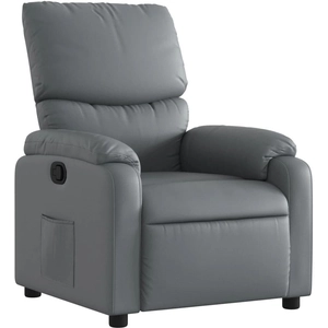 vidaXL Fauteuil inclinable Gris Similicuir pas cher